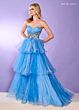 Rachel Allan 70649 Beaded Waist Layered Skirt Dress