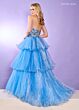 Rachel Allan 70649 Beaded Waist Layered Skirt Dress
