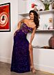 Rachel Allan 70650 Embellished Corset Strapless Dress