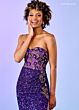Rachel Allan 70650 Embellished Corset Strapless Dress