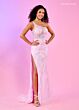 Rachel Allan 70656 Embroidered One Shoulder Dress