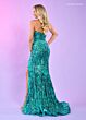 Rachel Allan 70660 Geometric Sequin Strapless Dress