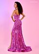 Rachel Allan 70660 Geometric Sequin Strapless Dress