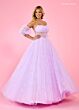 Rachel Allan 70661 Detached Sleeves Illusion Corset Dress