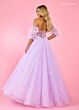 Rachel Allan 70661 Detached Sleeves Illusion Corset Dress