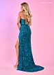 Rachel Allan 70663 Embellished Slit Corset Sequin Dress
