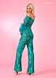 Rachel Allan 70670 Feather Sleeves Two Piece Pant Suit