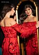 Rachel Allan 70670 Feather Sleeves Two Piece Pant Suit