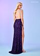 Rachel Allan 70674 Fringe Strap Sheer Back Dress