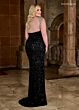 Rachel Allan 70674 Fringe Strap Sheer Back Dress