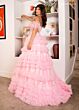Rachel Allan 70675 Separate Sleeves Ruffle Skirt Dress