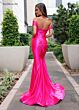 Rachel Allan 70712 Off The Shoulder Keyhole Corset Dress