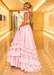 Rachel Allan 70718 Lace Top Ruffle Skirt 2 Piece Dress