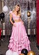 Rachel Allan 70718 Lace Top Ruffle Skirt 2 Piece Dress