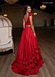 Rachel Allan 70718 Lace Top Ruffle Skirt 2 Piece Dress
