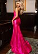 Rachel Allan 70720 Slit Skirt Strapless Corset Lace-Up Dress