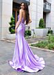 Rachel Allan 70720 Slit Skirt Strapless Corset Lace-Up Dress