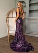 Rachel Allan 70721 Sweetheart Neckline Lace-Up Sequin Dress