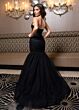 Rachel Allan 70726 Bow Back Strapless Corset Glitter Dress