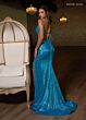 Rachel Allan 70732 Tie Back Scoop Neckline Sequin Dress