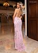 Rachel Allan 70734 Scoop Neckline Embellished Lace-Up Dress