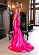 Rachel Allan 70736 Side Cutout One Shoulder High Slit Dress