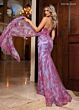 Rachel Allan 70746 Side Tail Illusion Corset Glitter Dress