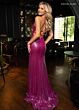 Rachel Allan 70749 Multi Cutout Halter Strap Sequin Dress