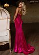Rachel Allan 70751 Ruched Corset Strapless Metallic Dress