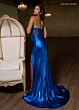 Rachel Allan 70751 Ruched Corset Strapless Metallic Dress