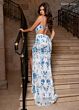 Rachel Allan 70752 Exposed Back Beaded Lace Dress