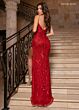 Rachel Allan 70758 Sweetheart Neckline Side Slit Embellished Dress