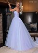 Rachel Allan 70761 Ruched Corset Two Tone Strapless Dress