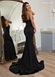 Rachel Allan 70762 Plunging Neckline Strapless Embellished Dress