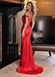 Rachel Allan 70766 Off The Shoulder High Slit Embellished Dress