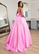 Rachel Allan 70768 Tie Back Pleated Top Strapless Dress