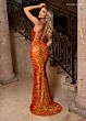 Rachel Allan 70770 Lace-Up Back Side Slit Sequin Dress