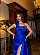 Rachel Allan 70778 Side Tail One Shoulder Pleated Dress