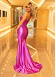 Rachel Allan 70779 High Slit Strapless Sweetheart Corset Dress