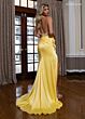 Rachel Allan 70786 Bow Appliques Sheer Corset Halter Dress