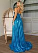 Rachel Allan 70791 High Slit Strapless Corset Sequin Dress
