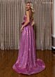 Rachel Allan 70791 High Slit Strapless Corset Sequin Dress