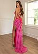 Rachel Allan 70799 Side Slit Sweetheart Neckline Lace-Up Dress