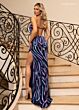 Rachel Allan 70806 Exposed Back Side Slit Embellished Dress