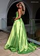 Rachel Allan 70809 Slit Skirt Ruched Top Strapless Dress