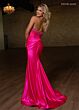 Rachel Allan 70817 Fringe Corset High Slit Strapless Dress