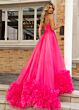 Rachel Allan 70820 Ruffle Skirt Ruched Top Strapless Dress