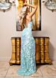 Rachel Allan 70829 High Slit Strapless Sweetheart Paillettes Dress