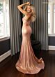 Rachel Allan 70835 Ruched Top Plunging Neck Embellished Dress