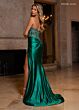 Rachel Allan 70838 Embellished Top High Slit Strapless Dress